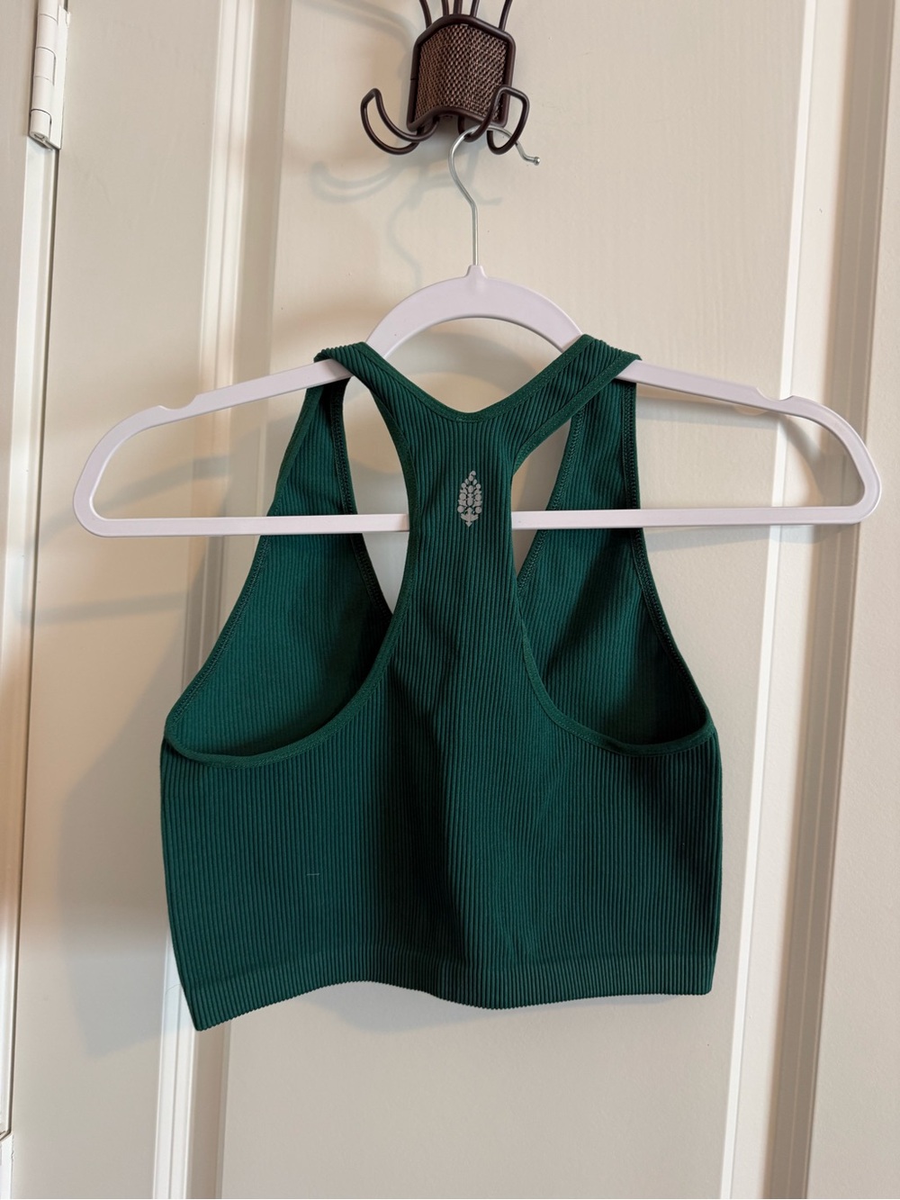 FP Movement by Free People Ribbed Racerback Crop Top - Forest Green - Picture 2 of 3